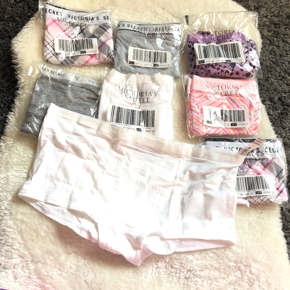 EIGHT NWT Victorias Secret boyshort panties XL C32